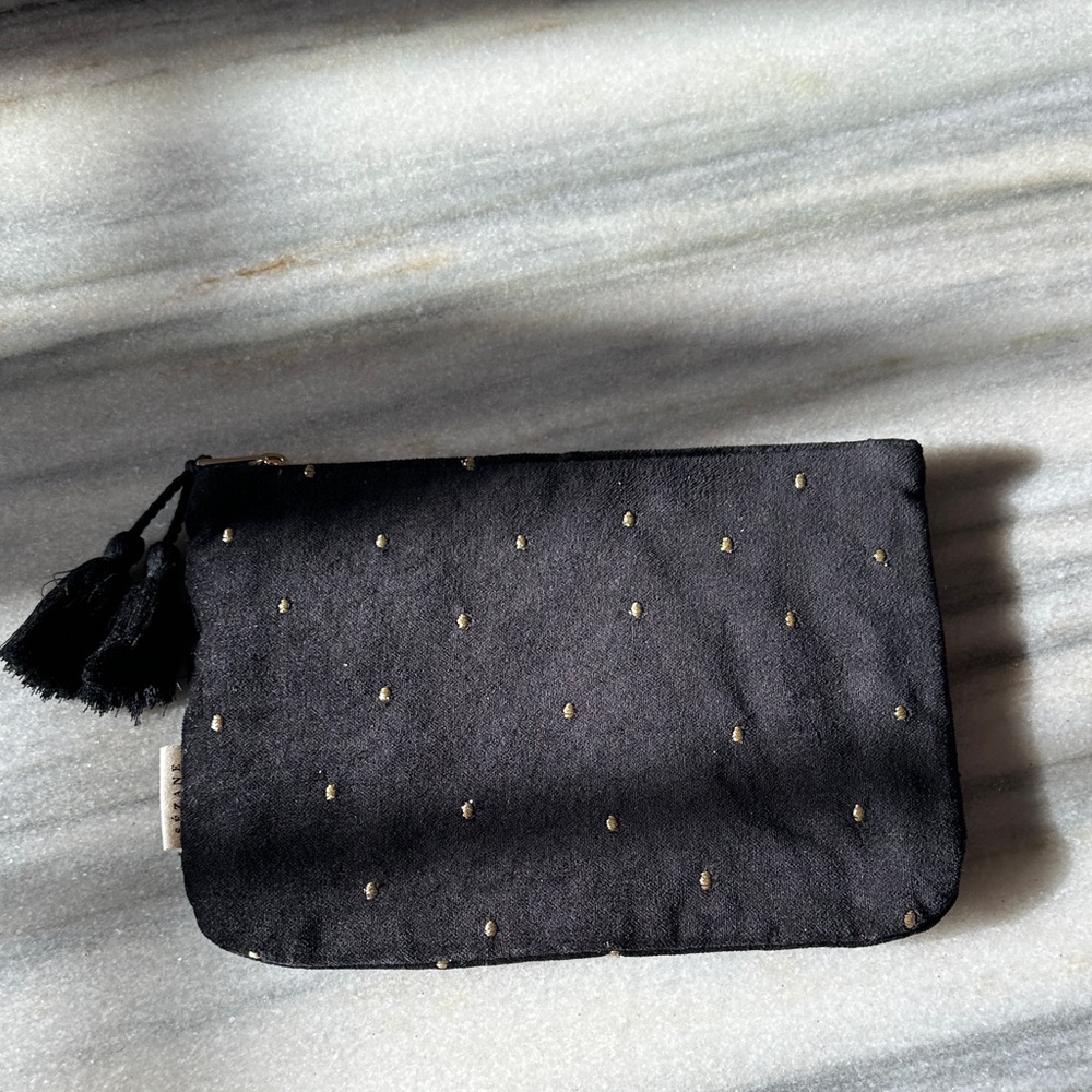 SEZANE VELET COTTON ZIP POUCH